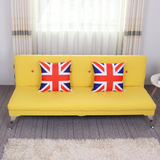 日式小户型沙发床1.2 1.5 1.8米实木折叠沙发床单人双人布艺沙发