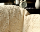 素色纯棉线毯子特价外贸出口原单加厚沙发巾(毯)床毯 床盖靠背巾