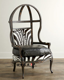美式乡村 实木镂空太空椅 单人沙发椅 法式风格鸟笼椅客厅阳台椅