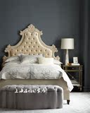 新款欧式时尚软包床美式乡村布艺宫廷卧室双人婚床高档奢华公主床