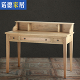 特价促销出口欧式书桌 美式橡木电脑桌乡村实木仿古办公桌 写字台