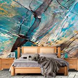抽象艺术大型背景墙 油画墙纸壁画    欧式复古创意壁纸墙布定做
