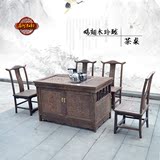 明清古典红木家具 非洲鸡翅木红木实木小茶桌 小茶台休闲喝茶桌子