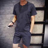 T恤短裤一整套装搭配成套休闲男装青少年夏季运动韩版潮夏装衣服