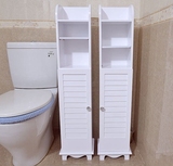 浴室边柜 卫生间角架侧柜窄柜 马桶边柜纸巾柜 置物架纸巾架 防水