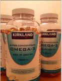 现货加拿大Kirkland浓缩Omega-3深海鱼油软胶囊300粒 进口 中老年
