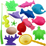 【天天特价】包邮磁性钓鱼戏水玩具套装 宝宝戏水捞鱼玩具小套餐