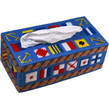 创意礼品卧室手工艺术万国旗抽纸巾盒立体绣十字绣欧式纸巾盒套件