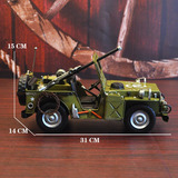 二战美国威利斯吉普车模型铁艺汽车摆件仿真铁艺军事模型金属模型