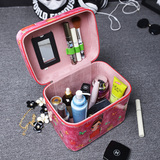 日韩卡通大容量化妆箱 便携手提专业化妆包 化妆品收纳盒小方包