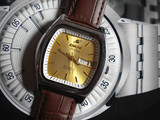 库存的瑞士英纳格全自动古董手表（后盖有贴膜）