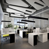 LED办公室吊灯现代简约写字楼会议室吊灯长方形创意书房灯餐厅灯