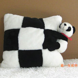 熊猫靠枕靠垫腰垫坐垫毛绒枕汽车靠枕大号趴睡枕头印花卡通床头枕