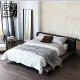 现代简约韩式日式榻榻米床板式实木1.5/1.8双人床  卧室家具婚床