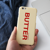 韩国原创设计奶油黄butter case街拍手机壳iphone6s plus保护套硬