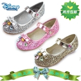 迪士尼儿童鞋春款79907女童皮鞋舞蹈鞋水钻亮片小高跟公主时装鞋
