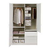 97温馨宜家 IKEA 穆斯肯 衣柜带2个门+3个抽屉大衣柜 衣橱 衣帽间