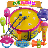 儿童手拍鼓打击乐器拍拍鼓组合摇铃套装婴儿益智玩具6-12个月1岁