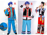 苗族舞蹈服装男士演出服装壮族彝族广场舞少数民族成人服饰