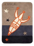 宇宙飞船星星个性卡通男孩儿童房装饰地毯客厅卧室时尚床边毯包邮