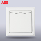 ABB开关面板86型墙壁开关插座正品德逸一开单控带装饰线开关AE131