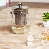 耐热玻璃泡茶壶 透明加厚耐高温茶水壶过滤茶壶茶具 可拆洗养生壶