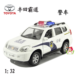 丰田霸道 普拉多警车 消防车 四开门 声光回力 合金汽车模型玩具