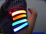 LED发光臂带 夜光手腕带 骑车安全警示灯 夜光手臂带 发光信号灯