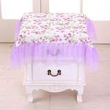 韩式田园 床头柜盖布小台布布艺万能盖巾 床头柜罩防尘罩蕾丝桌布