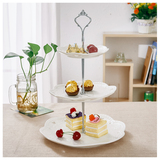 欧式陶瓷三层水果盘子篮客厅创意蛋糕架下午茶点心盘现代生日礼品