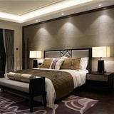 样板房新中式床现代简约家具酒店客房卧室古典布艺床铺1.8米定制