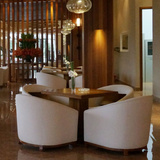 欧式售楼处洽谈桌椅组合新古典酒店咖啡厅家具签约接待休闲沙发椅