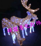 led灯光节公母幼崽鹿 滴胶水晶动物造型灯户外防水草坪广场节日
