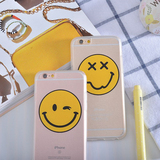 韩国DG笑脸iphone6 plus手机壳 磨砂手感5S外壳 苹果6s明星同款