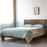 什乐生活家具简约现代纯实木床橡木床单人双人床北欧风格1.5米1.8