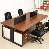 恒河办公家具4人位办公桌板式1.2米屏风工作位简约现代员工桌045