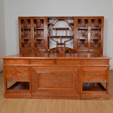 明清家具实木书桌椅组合仿古书柜书架榆木中式写字桌电脑桌办公桌