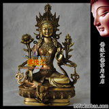 【佛缘汇】国产佛像 仿尼泊尔 7寸 纯铜 黄铜 绿度母 佛像 密宗