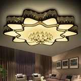 创意温馨遥控水晶房间灯卧室LED吸顶灯简约现代花形小客厅餐厅灯