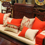 新款现代中式圈椅罗汉床古典沙发坐垫红实木椅垫加厚海绵座定做套