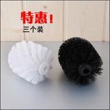 【天天特价】塑料马桶刷刷头可替换软毛清洁刷头欧式球刷三个装