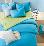 简约纯棉四件套 全棉1.8纯色床单床笠被套素色4件套床上用品春冬