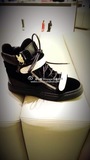 【美国代购】Giuseppe Zanotti GZ新款黑丝绒Sneaker双排钻扣女鞋