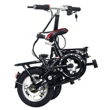 12寸 折叠式电动自行车 迷你型成人2人锂电池36V48V 代步双人单车