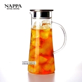 NAPPA防爆玻璃冷水壶 大容量凉水壶 家用耐热果汁壶玻璃水杯套装