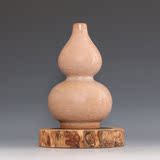 精品 南宋 官窑 米黄釉 冰裂纹 葫芦瓶 古董瓷器古玩古瓷器 收藏