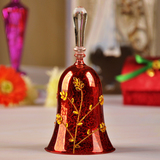 欧式典雅红色餐铃 铃铛 玻璃风铃 结婚礼物 家居饰品摆件 批发