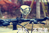 复古自行车前灯LED装电池超亮灯头单车头灯山地车前灯死飞小布灯