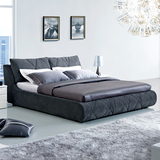 柏幕 双人床 1.8米 布床 布艺床 软靠床 软床 婚床 软包床 BMC18