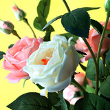 正品高级手感PU玫瑰高品质假花装饰仿真绢花客厅餐桌茶几婚庆摆设